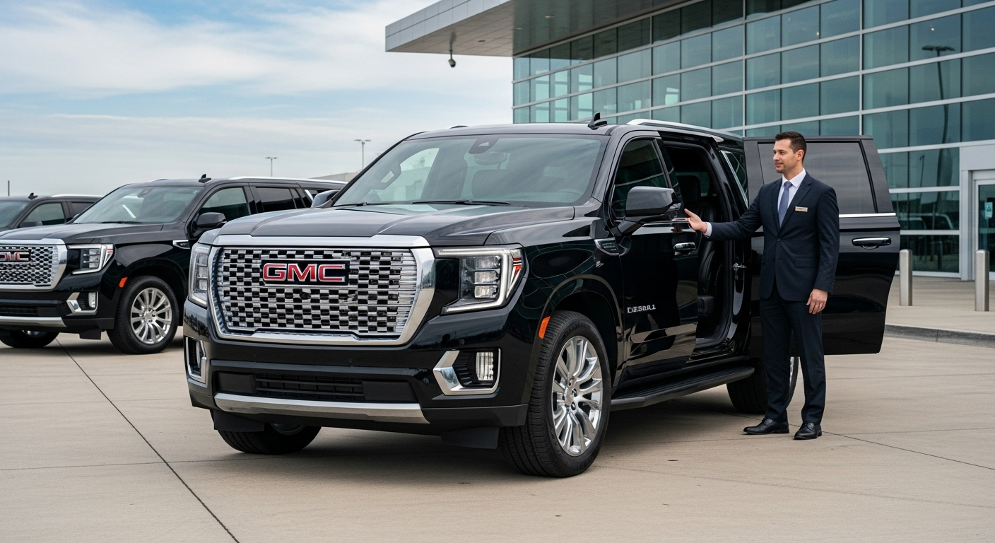Luxe Black SUV 2025 – GMC Yukon, Chevrolet Suburban